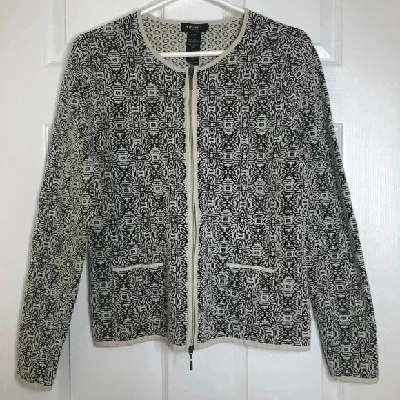 Olsen Europe Blazer White & Black Patterned Size 8 - Picture 1 of 16